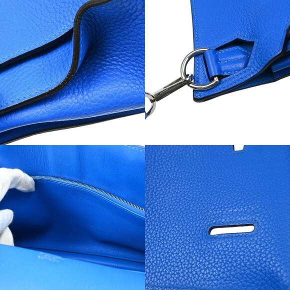 Hermès Clemence Jypsiere Bag Blue